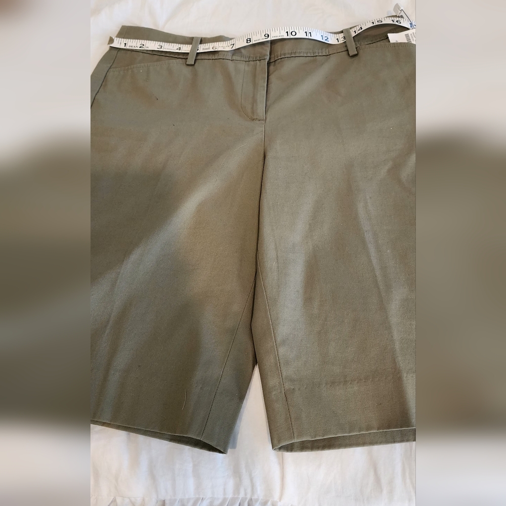 Talbots Olive Green Perfect Short 10" & 4 Pockets